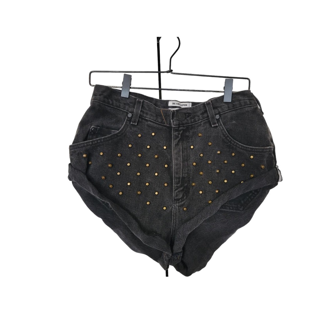 One x Oneteaspoon Studded Bandit Shorts